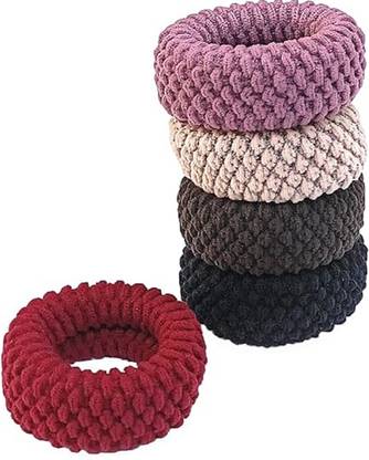 THE MAXIM High Elastic Hair Bands Basic Black Wide Side Thick Rubber Band Women Girls Rubber Band