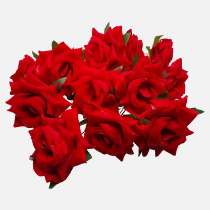 Radha Collections Flower Hair Pins-red Hair Pin