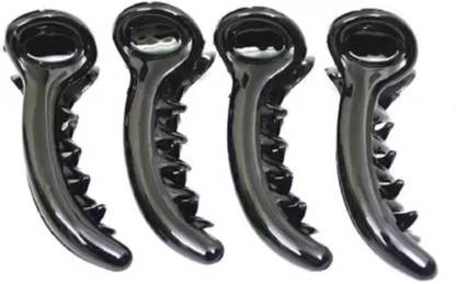 MANMORA SMALL SIZE BLACK COLOR BANANA CLIP FOR GIRLS PACK OF 4 Banana Clip