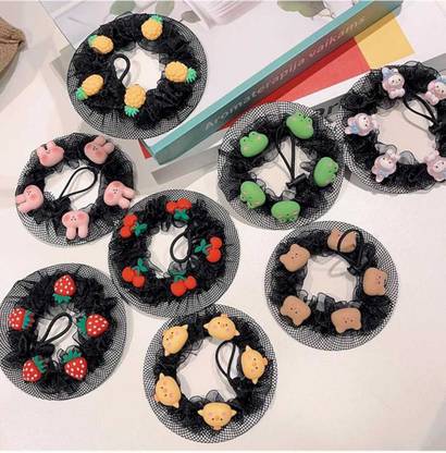 KVY COLLECTION Baby girl hair accessories hair clips net juda bun cartoon bun maker Hair Accessory Set
