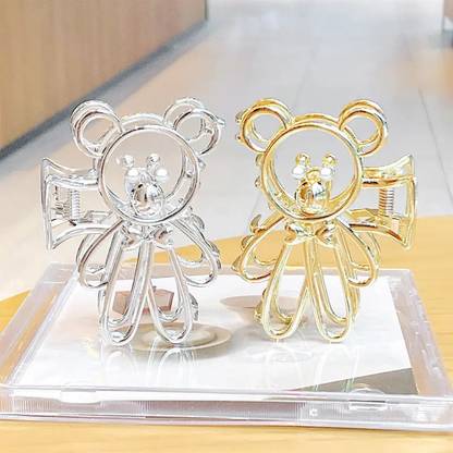 Dreamish Hair Accessories Fancy Look Glossy with teddy Shape, Girls Hair Clips Clutcher. A Hair Claw