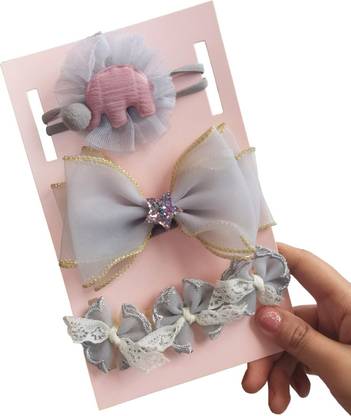 SYGA 3 Pcs Girl Baby Wind Bow Flower For 0-3 Years Head Band