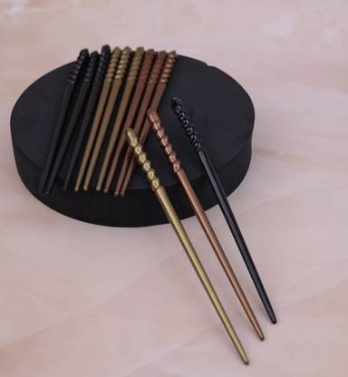 CARTLOG Pack of 6 Hair Metal Sticks | Hair Accessories For Women| Bun Stick