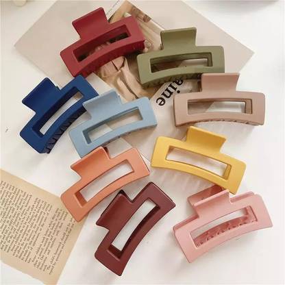 LS ENTERPRISES Women Latest Matte Finish Hair Claw Clips Pack of 9 (Multicolour) Hair Clip