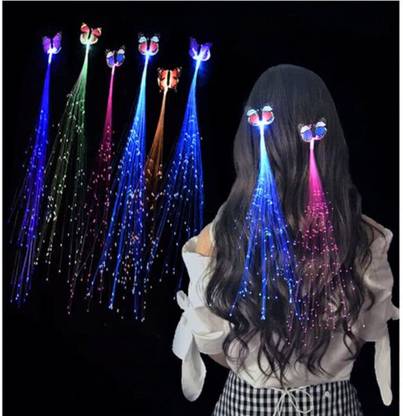 JHWOQU Light Butterfly Flashing Fashion Optic Fiber Creative Led light Hair Clip