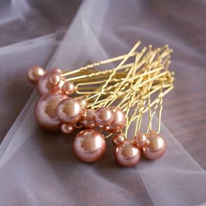 hstyle store 18 Pieces U-Shaped Bobby Pins, Golden Bun Clip