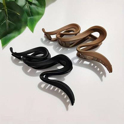 Freebies Korean Super Matte Big Snake Hair Clip For Heavy Hair Set of 2 Hair Claw