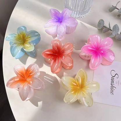 THE MAXIM Pack of 04 Flower Hair Clips, Non-Slip Flower Hair Clip, Flower Hair Clip Hair Claw