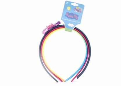 Li'l Diva Peppa Pig Glitter Headbands Pack of 3|For Girls 3+ Years Head Band