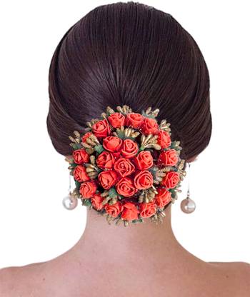 AccessoZone Gajra for Hair Bun | Artificial Flower Juda for Women Bun