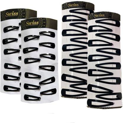 Swiss tiktik Hair Accessories Tic Tac Hair Clip 3 cm Pack of 24 + 5.5 cm Pack of 24 Tic Tac Clip