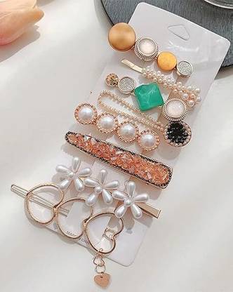 Pink Olive KOREAN HAIR CLIP GREEN - 8 Back Pin