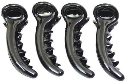 Kalaneet Black Color Banana Hair Clip for Women and Girls 4pcs Banana Clip