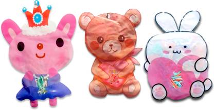 BELLO TOKO Pack of 3 Pouches of Japanese Colourful Rubbers for Girls Rubber Band