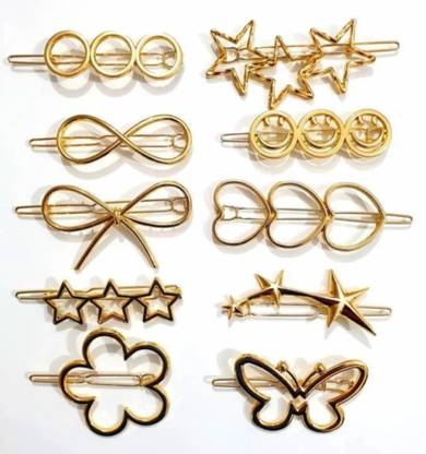 LS ENTERPRISES 10 Pcs Korean Style Hair Lock Pin Hair Clip Fancy Jewellery Lock Pin For Women Hair Pin