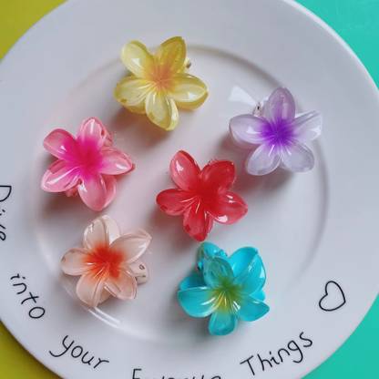 locklux Korean Fancy Small Flower Clutcher Girls&Women 6pc Partywear Stylish Mini Clips Hair Claw