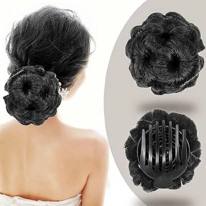 VIVIAN Juda Panja Bridal styler Artificial Bun Tress Claw Hair Extension Hair Claw