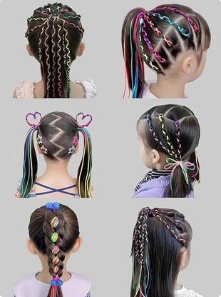 KRIVTEJ 22 pcs Colorful Hair Wrap String For Braids, Multi Rainbow Braiding Hair Tie Hair Band