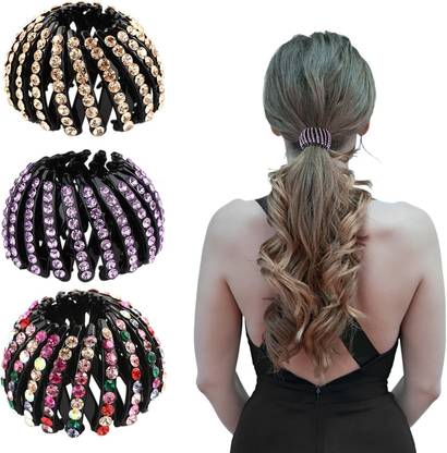 MIKONIKO Ponytail Holder Clip Bird Nest Shaped Hair Clips Hair Bun Maker Bun Clip