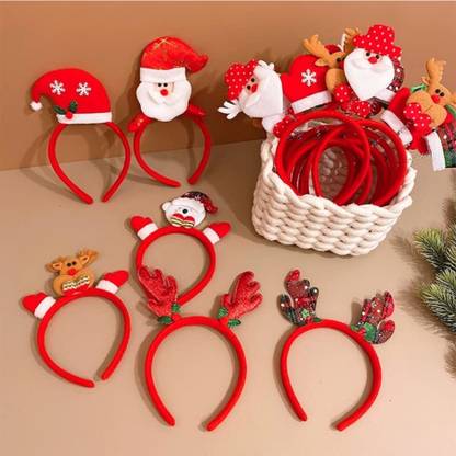 Brown Leaf Merry Christmas Hair Band Costume Accessories for Women Men Kids Party Favors Hair Band