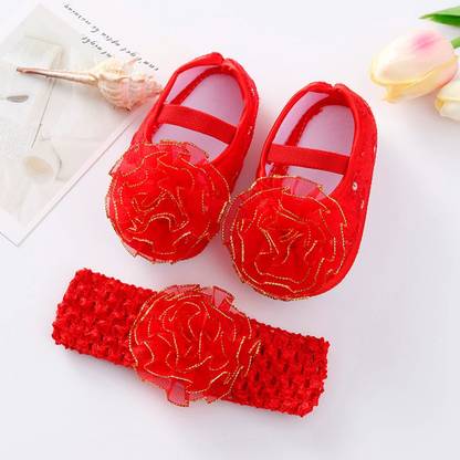 SYGA Baby cute bow Hairband & Shoes Set Soft, Comfortable Hair Band