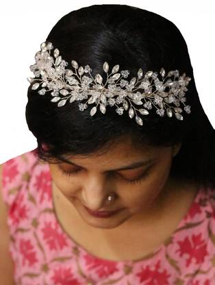 kinna Crystal Tiara/Vine/Hair Brooch/Hair Band/Bun Clip Hair Accessory Set