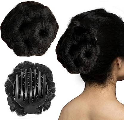VIVIAN Juda Panja Bridal styler Artificial Bun Tress Claw Hair Extension Hair Claw