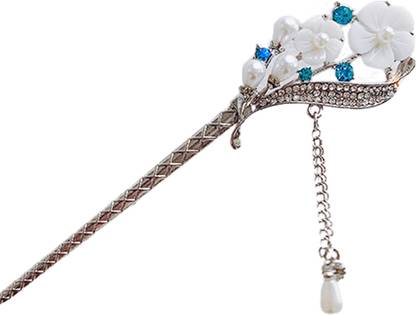 SYGA Ancient Style Pearl Metal Hair Sticks Fashion For Women Girls-Wanqing Silk Bun Stick