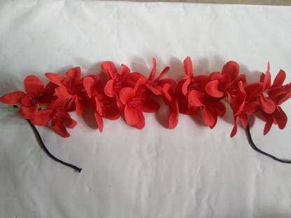 DEBALAYA STORES Red Orchid 1ps Red Hair Orchid Pack of 1 Bun Clip (Red) Bun Clip
