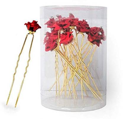 PSYCHFLORE Long Bridal Wedding Hair Pin (Set of 12 Pieces) Bun Clip
