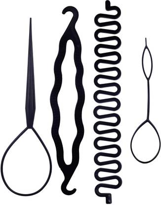 Bueno Braids Tools Set Of 4 Hair Accessories Set, Hair Styling Tool For Women, Parlour And Salon Use Hair Styling Tool, Pack Of 1 Hair Accessory Set