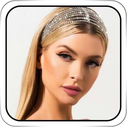 MUKUTIQUE CR-15 Hair Band  (Silver)