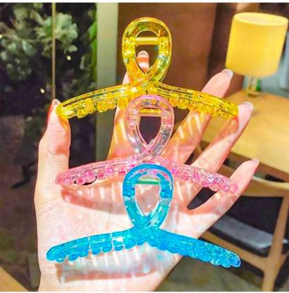 UVX fashion & tech T shape crystal hair clutcher Hair Claw Pack of 3 Hair Claw