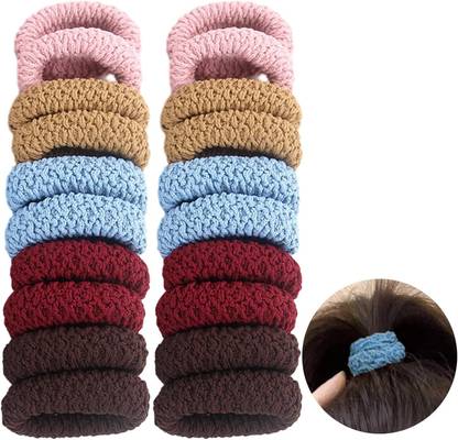 Blubby Soft Elastic Spiral Rubber Hair Bands Set of 20 Pieces Rubber Band