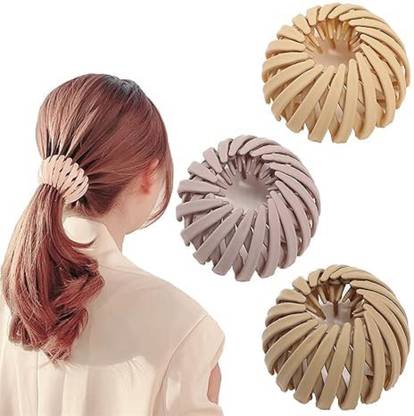 BBBIKINI 3 Pis Ponytail Holder Bird Nest Shaped Hair Clips Claw Clamp for Girls and Women Bun