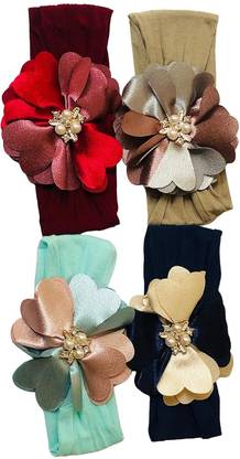 SAMYAK Baby Headbands Combo Hair Wrap New Born Baby Turban Knotted Head Band