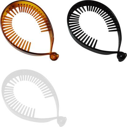 MYYNTI Banana Hair Clips Round Ponytail Holder Clip Hair Styling Accessories 3pc Hair Claw