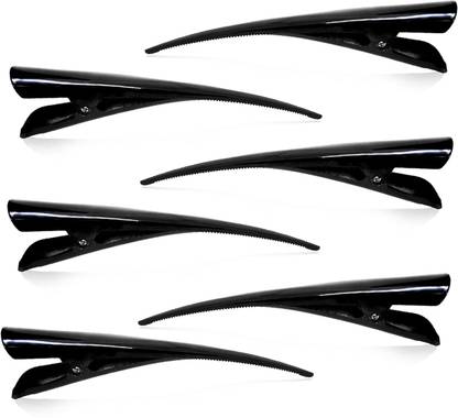 Comet Busters Stylish Black Banana Clips, Hair Clutcher For Women Bun Stick