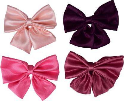 Matkooz SATIN SILK BELT HAIR BOW CLIPS-10_4 Bun
