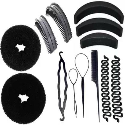 shiv sakti Hair Styling Tools Bun Maker Combo Offer Black Professional-Styling Combo-13 Hair Accessory Set