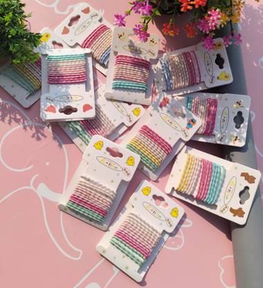 Pia Creations 100Pieces Baby Girl's Mini Elastic Soft Rubber Hair Band ponytail Band For Gilrs Rubber Band