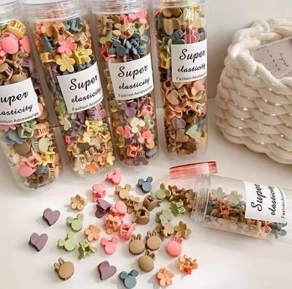 Freebies Decorative cute mini mix designs hair clips for kid's girls/baby girl set of 30 Hair Clip