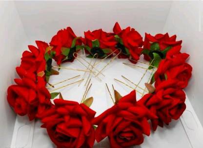 atk Styling Accessory looks like natural rose Red rose pin hair accessories 10 piece Hair Pin
