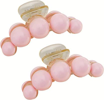 RosaStella Korean Fashionable Fancy Stylish Large Pearl Hair Claw Clips Hair Claw
