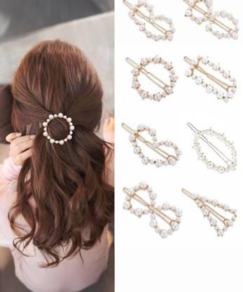 Myra Collection 6 Pcs Golden Crystal Hair Pin Hair Clip Fancy Jewellery Lock Pin for girls Hair Pin