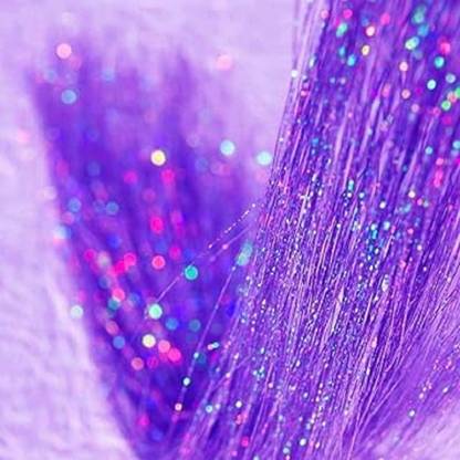 A H S 47 inch Hair Tinsel|Glitter|Highlight Hair Extensions for Women/Girls Braid Extension
