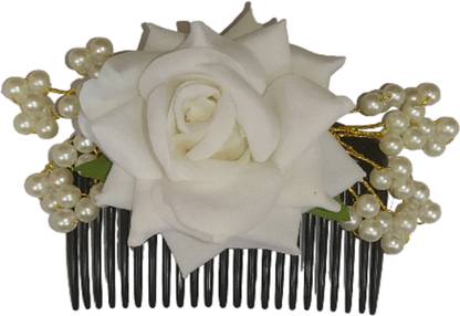 JAS BEAUTY Bridal Hairstyle Elegant Floral Hair Clips and Side Combs Bun Clip