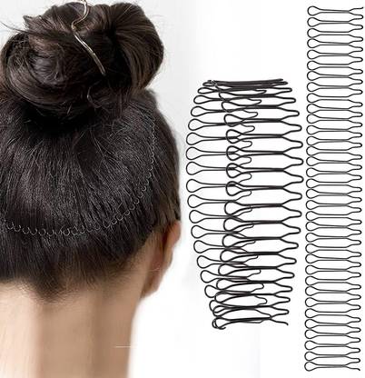 Fashion Alley Hair Finishing Fixer U Shape Wavy Comb Hair Pin Metal Wire Mini Bangs Pack of 1 Hair Pin