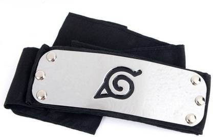 weeboo world Uchina Itachi Naruto Headband with Metal Rogue Ninja Sign Belt Naruto Head Band
