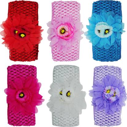 RP Bazaar 6pcs Random Design Fancy Baby Hair Band Head Band